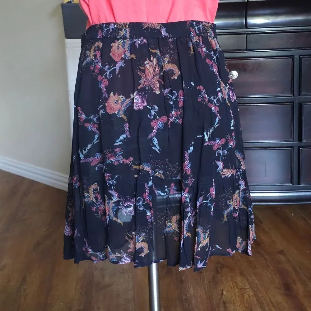 IRO Black Floral Skirt
